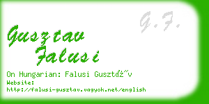 gusztav falusi business card